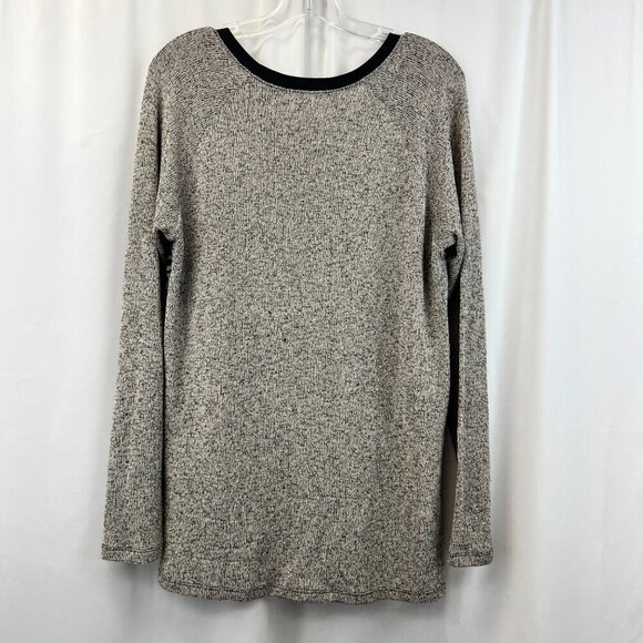 Olivia Moon Women’s Scoop Neck Mixed Fabric Sweater Black/Multi Hi-Low XL - Picture 7 of 10